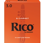 Rico by D'Addario RCA1030 Bb Clarinet Reeds, Strength 3, 10-pack