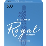 Rico by D'Addario RCB1030 Royal by Bb Clarinet Reeds, Strength 3, 10-pack