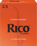 Rico by D'Addario RDA1025 Alto Clarinet Reeds, Strength 2.5, 10 Pack