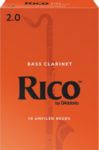 Rico by D'Addario REA1020 Bass Clarinet Reeds, Strength 2, 10 Pack