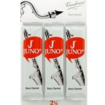 Vandoren JCR3125-3 Bass Clarinet JUNO Reeds; Strength #2.5; 3 Card