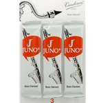 Vandoren JCR313-3 Bass Clarinet JUNO Reeds; Strength #3; 3 Card