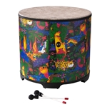 Remo KD-5222-01 **Remo Asia**, Drum, KIDS PERCUSSION®, Gathering Drum, 22" Diameter, 21" Height, Rain Forest Finish