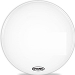 Evans BD24MX1W MX1 White Marching Bass Drum Head, 24 Inch