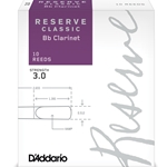 Reserve DCT1030 Classic Bb Clarinet Reeds, Strength 3.0, 10-pack