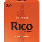 Rico by D'Addario RCA1020 Bb Clarinet Reeds, Strength 2, 10-pack