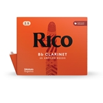 Rico by D'Addario RCA2525 Bb Clarinet Reeds, Strength 2.5, 25-pack