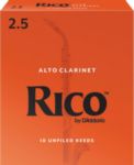 Rico RDA1025 Alto Clarinet Reeds, Strength 2.5, 10 Pack