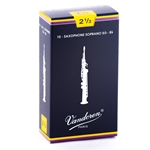 Vandoren SR2025 Soprano Sax Traditional Reeds Strength #2.5; Box of 10