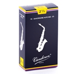 Vandoren SR2125 Alto Sax Traditional Reeds Strength #2.5; Box of 10