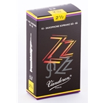 Vandoren SR4025 Soprano Sax ZZ Reeds Strength #2.5; Box of 10