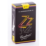 Vandoren SR4125 Alto Sax ZZ Reeds Strength #2.5; Box of 10