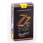 Vandoren SR413 Alto Sax ZZ Reeds Strength #3; Box of 10