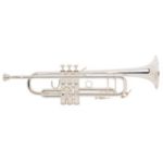Bach 180S43 Stradivarius 180 Series Bb Trumpet, (ML) .459" Bore, Silver Plated Finish, Deluxe Hardshell Case, Bach SP 7C Mouthpiece