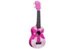 Amahi DDUK4 Tropical Series Soprano Ukulele with Pink Flower Design includes basic nylon bag