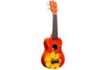 Amahi DDUK5 Tropical Series Soprano Ukulele with Orange Flower Design includes basic nylon bag