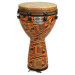 Remo DJ-0012-PM Djembe, MONDO™, Key-Tuned, 12" x 24", SKYNDEEP® FIBERSKYN®, Contour Tuning Brackets, Kintekloth Finish