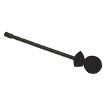 Remo HK-0140-70 Mallet, 3/8" x 10", Black Plastic Handle, 40mm Rubber Head, Soft Black Cover