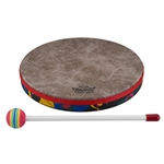 Remo KD-0110-01 **Remo Asia**, Drum, KIDS PERCUSSION®, Frame Drum, 10" Diameter, 1.25" Depth, Rain Forest Finish