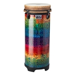 Remo TU-1110-17 TUBANO®, Drumkey Tuned, 10" Diameter, 26" Height, Fabric Rainbow