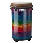 Remo TU-1114-17 TUBANO®, Drumkey Tuned, 14" Diameter, 26" Height, Fabric Rainbow