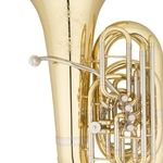 Eastman EBC632 Tuba • Key of CC, 4/4 size• .689" bore• 19 3/4" yellow brass, upright bell• 4 front-action pistons + 5th rotary valve• Clear lacquer finish• Deluxe case w/wheels