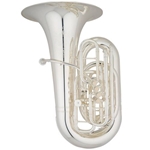 Eastman EBC632S PRO CC TUBA - FULL SIZE, 4 FRONT-ACTION PISTONS + 5TH ROTARY VALVE, SILVER-PLATED, #4 SHIRES USA MTPC