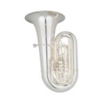 Eastman EBC836 Tuba • Key of CC, 6/4 size
• .750" bore
• 20" upright bell
• 4 front-action pistons + 5th rotary valve
• Clear lacquer or unlacquered finish
• Deluxe case w/wheels