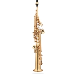 Eastman ESS642-GL Saxophone • Bb Soprano Saxophone
• High F#, gold lacquer body and keys
• Straight one-piece body
• Deluxe case w/storage pockets and backpack straps