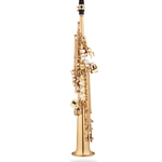 Eastman ESS642-GL Saxophone • Bb Soprano Saxophone
• High F#, gold lacquer body and keys
• Straight one-piece body
• Deluxe case w/storage pockets and backpack straps