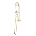 Eastman ETB829 Trombone • Key of Bb, .547” large bore tenor trombone• 8.5" two-piece yellow or gold brass bell• Open wrap with axial valve in F• Yellow brass handslide with nickel crook• 3 interchangeable leadpipes• Deluxe case w/storage pockets and backpack straps• Shires USA 5MD mouthpiece
