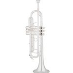 Eastman ETR824S Trumpet • Key of Bb, .459” medium large bore
• One-piece, standard weight, yellow brass bell
• Monel pistons
• Two-piece valve casings w/nickel-silver balusters
• Silver-plated
• Deluxe case w/storage pockets and backpack straps
• Shires USA 3C mouthpiece
