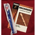 Trophy TD180BL-BOOK Candy Apple Recorder Bundle Pack (w/ Blue Recorder & Book)