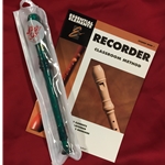 Trophy TD180GR-BOOK Candy Apple Recorder Bundle Pack (w/ Green Recorder & Book)