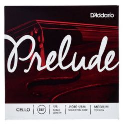 Prelude by D'addario J1010 1/4M Cello String Set, 1/4 Scale, Medium Tension