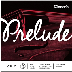 Prelude by D'addario J1011 1/8M Cello Single A String, 1/8 Scale, Medium Tension