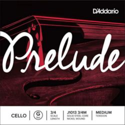 Prelude by D'addario J1013 3/4M Cello Single G String, 3/4 Scale, Medium Tension