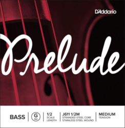 Prelude by D'addario J611 1/2M Bass Single G String, 1/2 Scale, Medium Tension