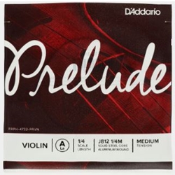 Prelude by D'addario J812 1/4M Violin Single A String, 1/4 Scale, Medium Tension