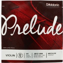 Prelude by D'addario J813 1/4M Violin Single D String, 1/4 Scale, Medium Tension