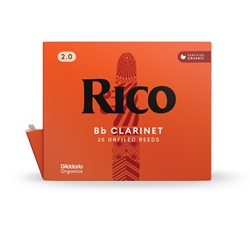 Rico by D'Addario RCA2520 Bb Clarinet Reeds, Strength 2, 25-pack
