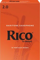 Rico by D'Addario RLA1020 Baritone Sax Reeds, Strength 2, 10-pack