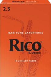 Rico by D'Addario RLA1025 Baritone Sax Reeds, Strength 2.5, 10-pack