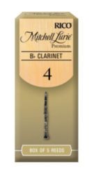 Mitchell Lurie RMLP5BCL400 Premium Bb Clarinet Reeds, Strength 4.0, 5 Pack