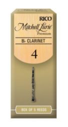 Mitchell Lurie RMLP5BCL400 Premium Bb Clarinet Reeds, Strength 4.0, 5 Pack