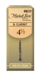 Mitchell Lurie RMLP5BCL450 Premium Bb Clarinet Reeds, Strength 4.5, 5 Pack