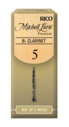 Mitchell Lurie RMLP5BCL500 Premium Bb Clarinet Reeds, Strength 5.0, 5 Pack