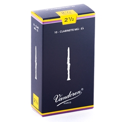 Vandoren CR1125 Eb Clarinet Traditional Reeds Strength #2.5; Box of 10