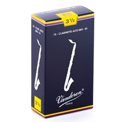 Vandoren CR1435 Alto Clarinet Traditional Reeds Strength #3.5; Box of 10