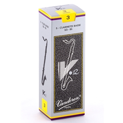 Vandoren CR623 Bass Clarinet V.12 Reeds Strength #3; Box of 5